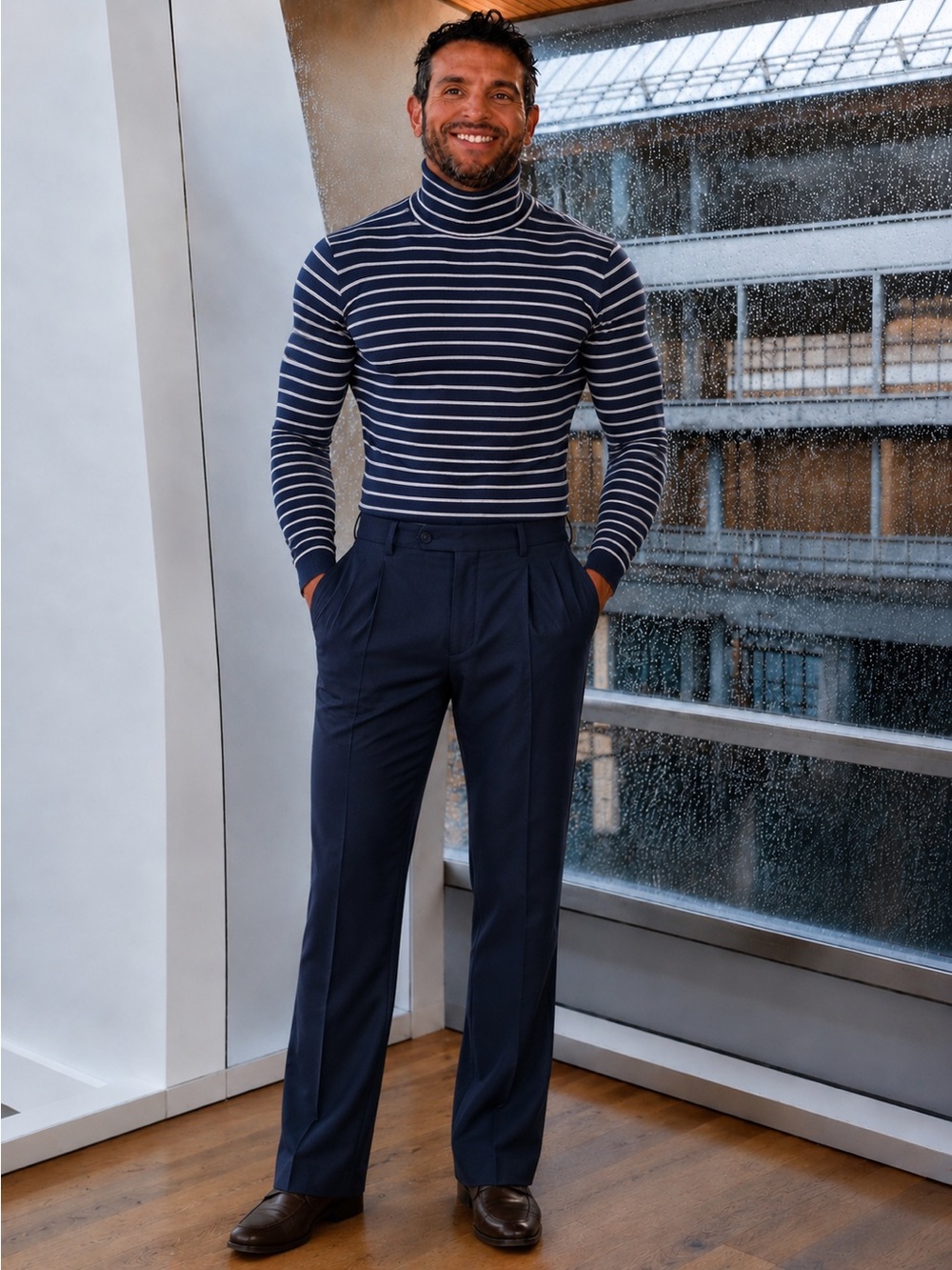 Polo by Ralph Lauren Navy cashmere  wool blend slacks